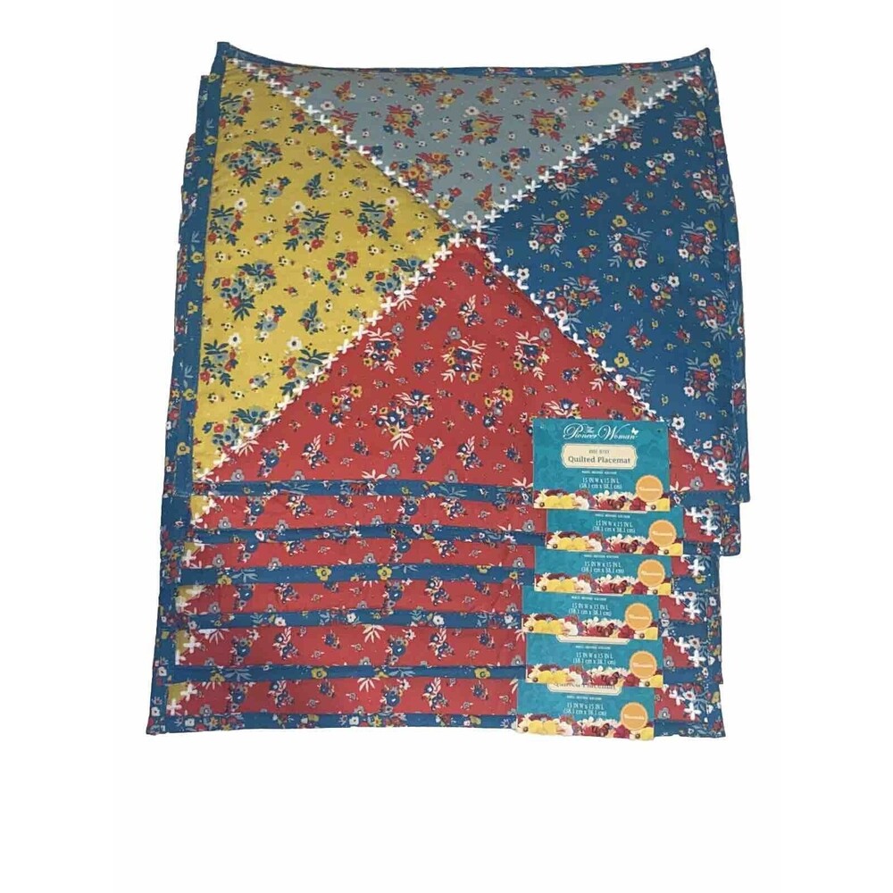 Floral Quilted Placemats - Multicolor Set